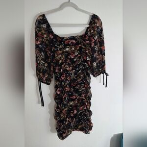 Elevator Disco Ruched floral dress size S